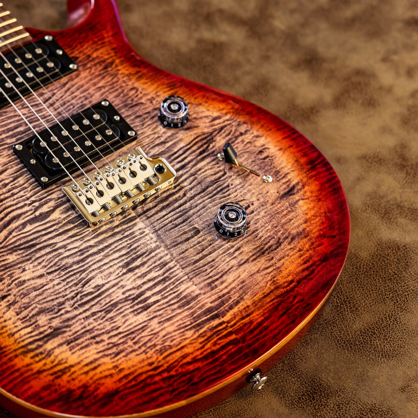 PRS SE Custom 24 Quilt 2025 - Present - Charcoal Cherry Burst