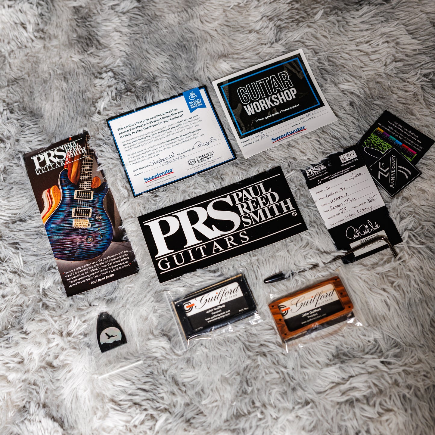 PRS Custom 24 Wood Library Black Gold Burst