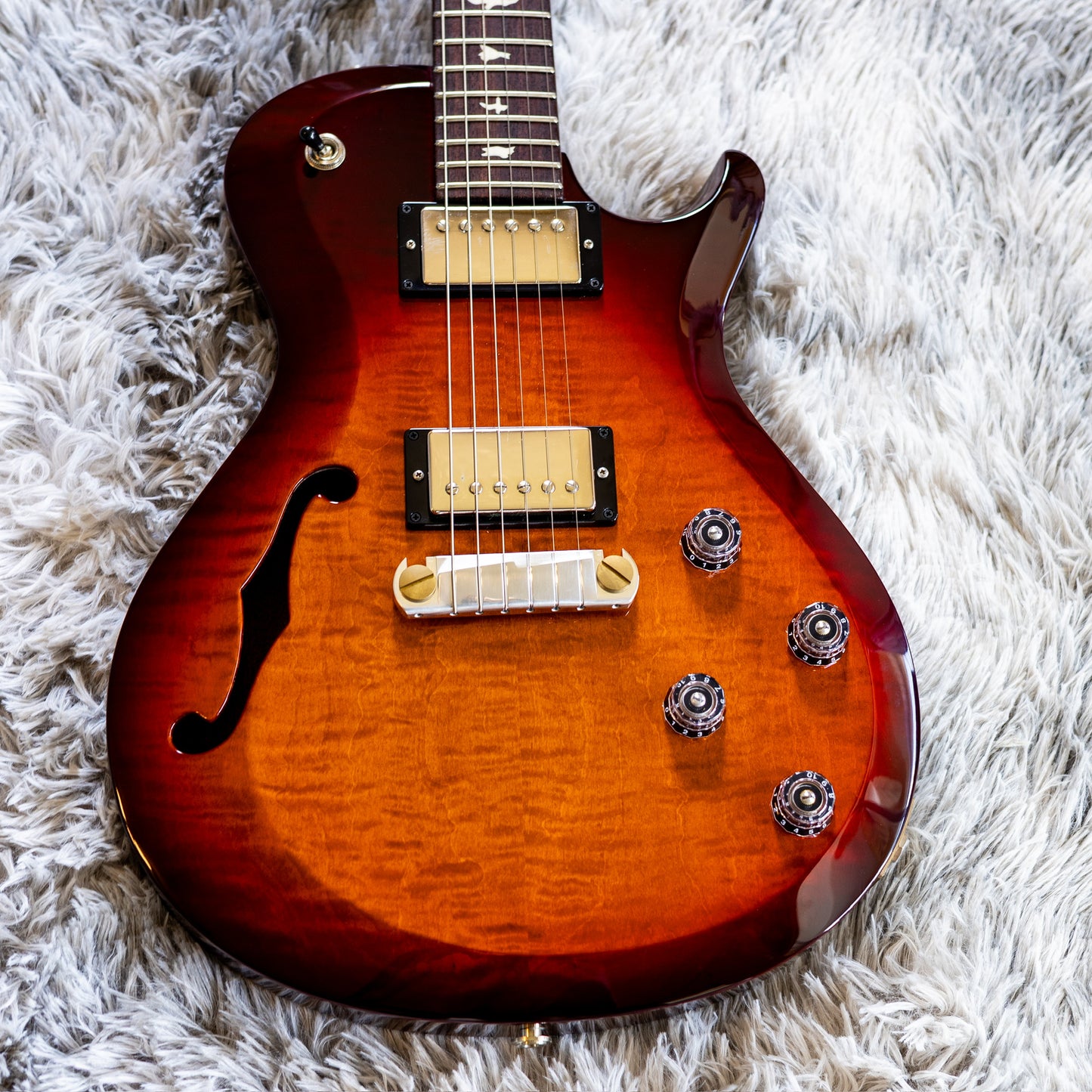CLEAN PRS S2 Singlecut Semi-Hollow 2014 - 2019 - Dark Cherry Burst