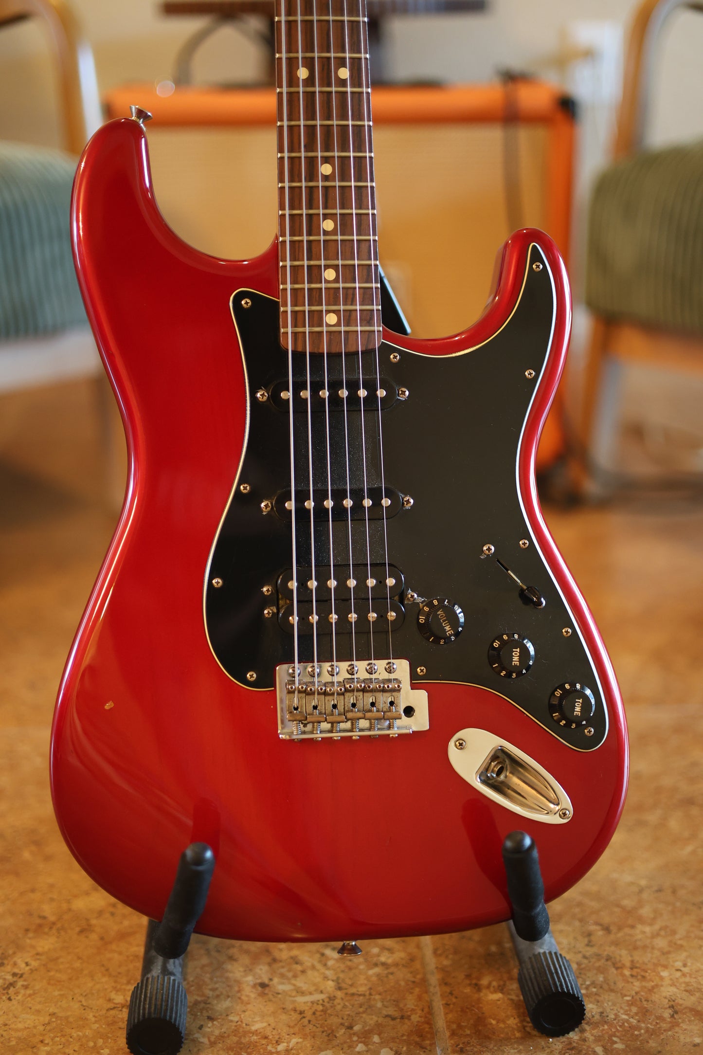 Fender FSR Limited Edition Standard Stratocaster HSS with Rosewood Fretboard 2010s - Candy Red Burst