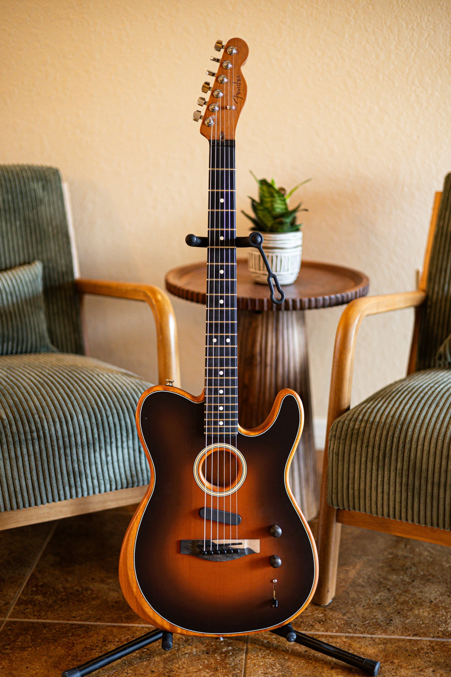Fender American Acoustasonic Telecaster All-Mahogany 2022 - Present - Bourbon Burst