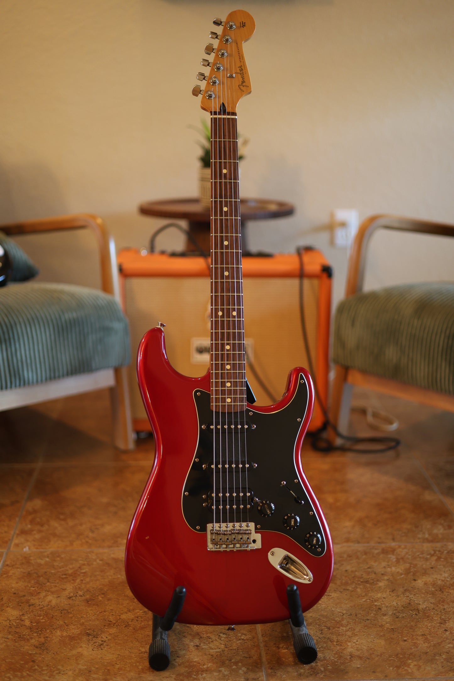Fender FSR Limited Edition Standard Stratocaster HSS with Rosewood Fretboard 2010s - Candy Red Burst
