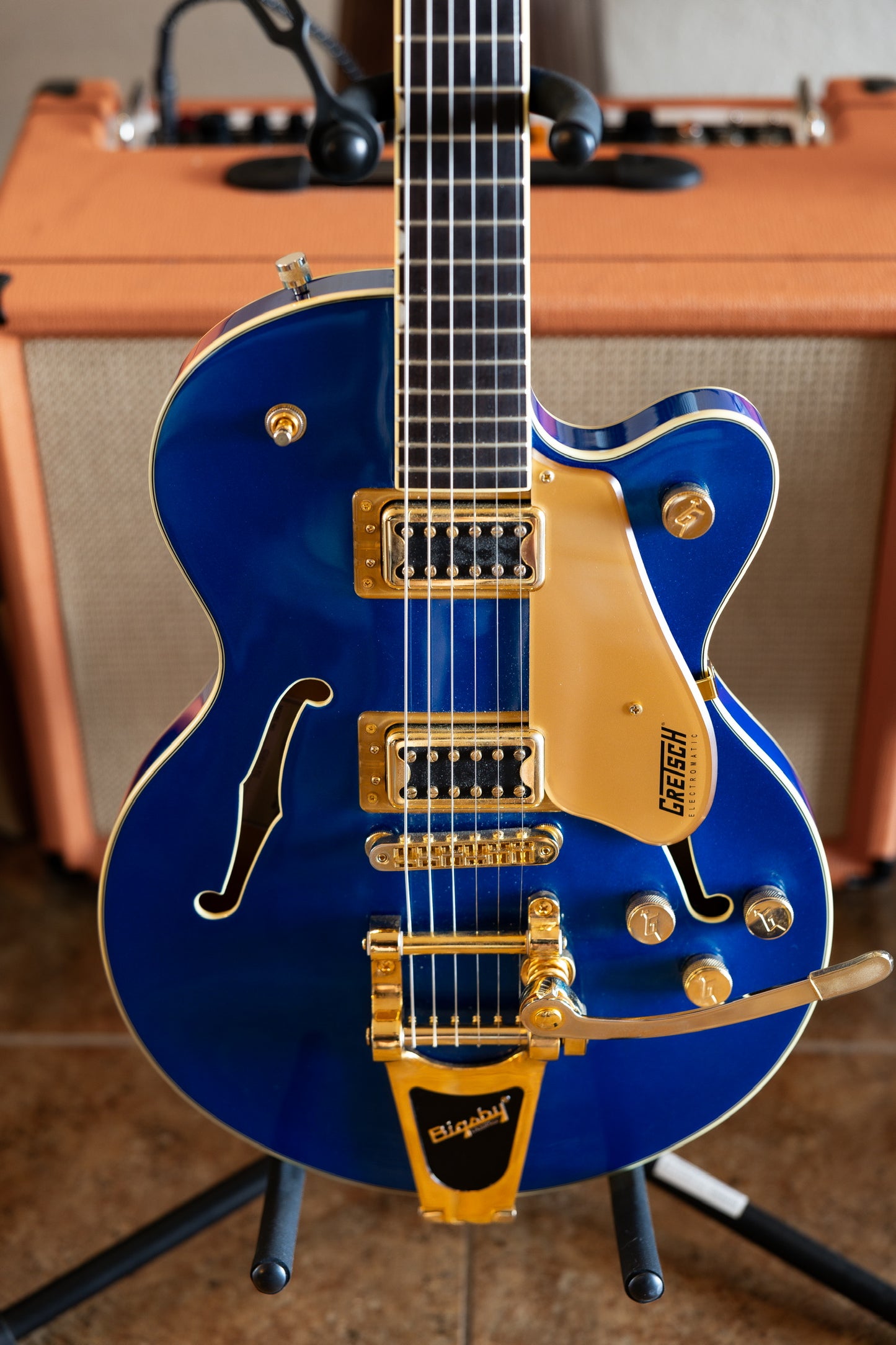Gretsch G5655TG Electromatic Center Block Jr. Single Cutaway with Gold Hardware 2019 - Present - Azure Metallic