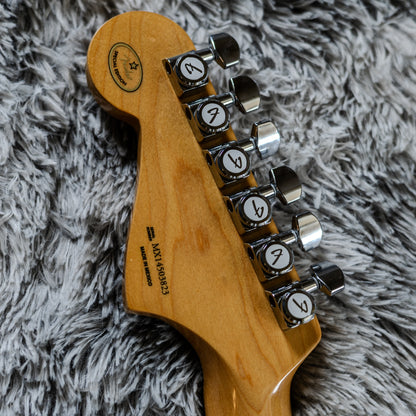 Fender Special Edition Blacktop Jazzmaster HH Stripe 2015-2016 - Black with Candy Apple Red Racing Stripe