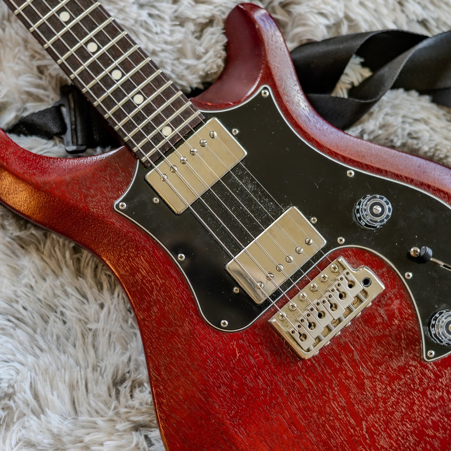 PRS S2 Standard 24 Satin with Pattern Regular Neck Profile - Vintage Cherry