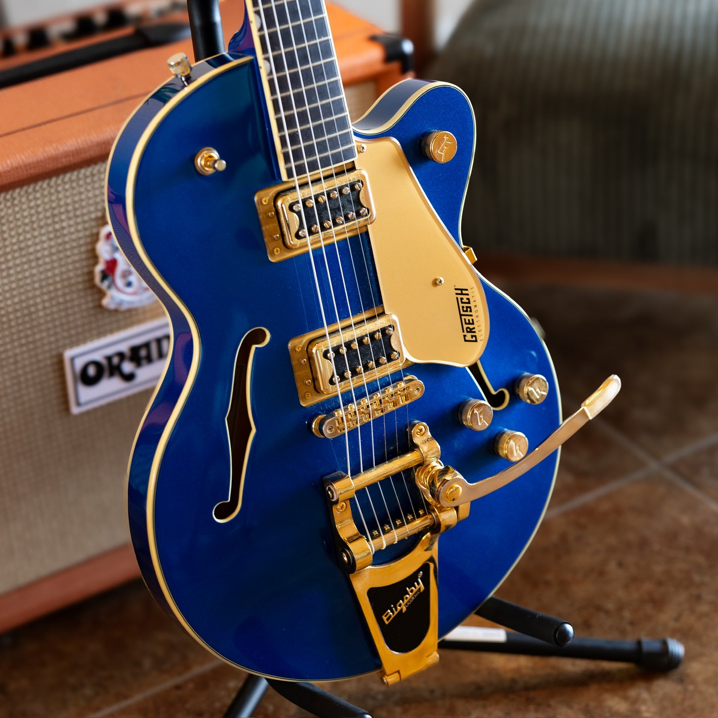 Gretsch G5655TG Electromatic Center Block Jr. Single Cutaway with Gold Hardware 2019 - Present - Azure Metallic