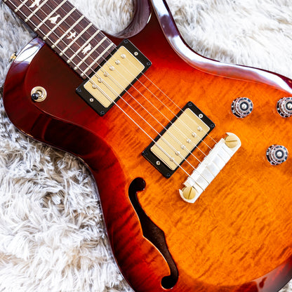 CLEAN PRS S2 Singlecut Semi-Hollow 2014 - 2019 - Dark Cherry Burst