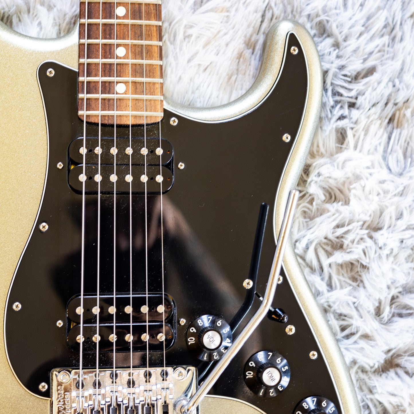 Fender Blacktop Stratocaster HH Floyd Rose 2012 - 2014 - Titanium Silver