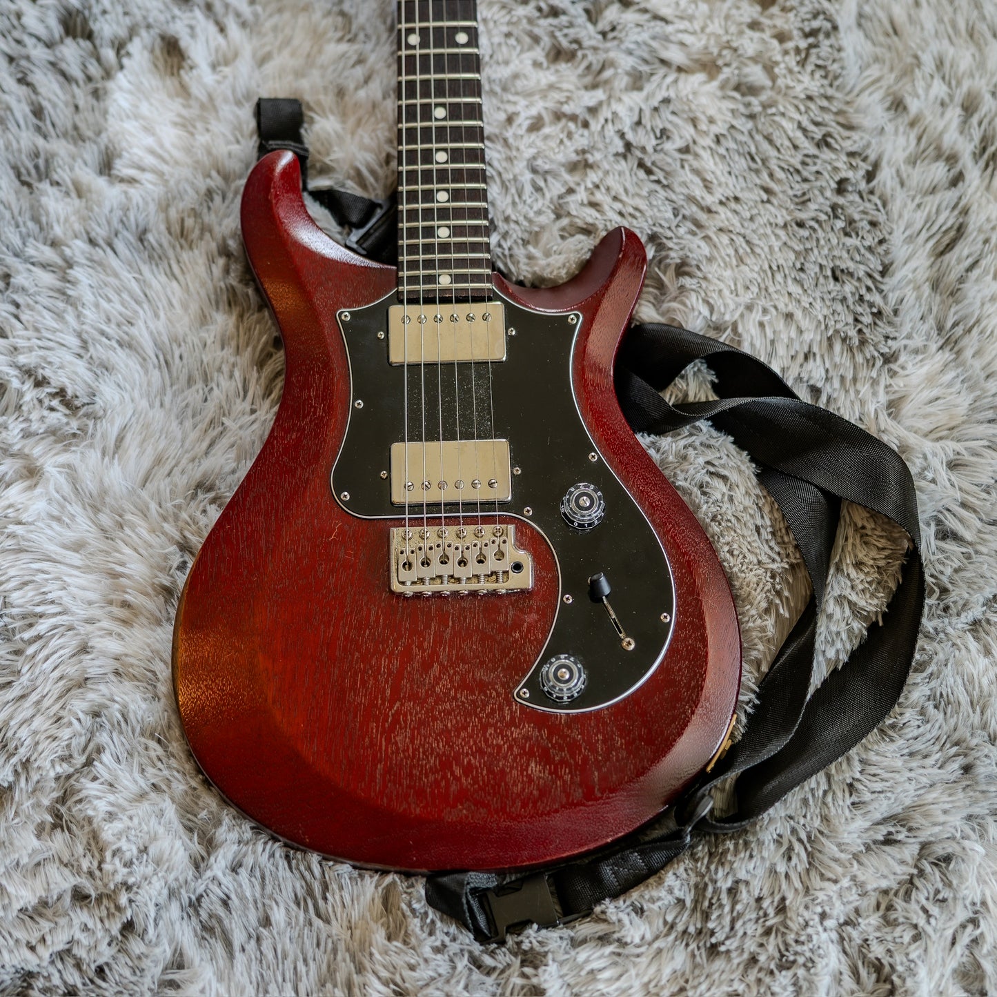 PRS S2 Standard 24 Satin with Pattern Regular Neck Profile - Vintage Cherry