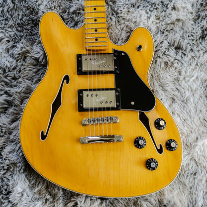 UPGRADED Fender Modern Player Starcaster Guitar 2014 - 2017 - Natural