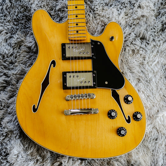 UPGRADED Fender Modern Player Starcaster Guitar 2014 - 2017 - Natural